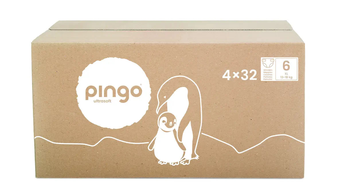 Pingo pañales ecológicos T6 (13-18 kg) - caja de 4 bolsas x 32 uds
