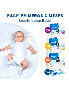 Pack ahorro Pañales T1 (recién nacido) Pingo 108 Uds en Planeta Huerto