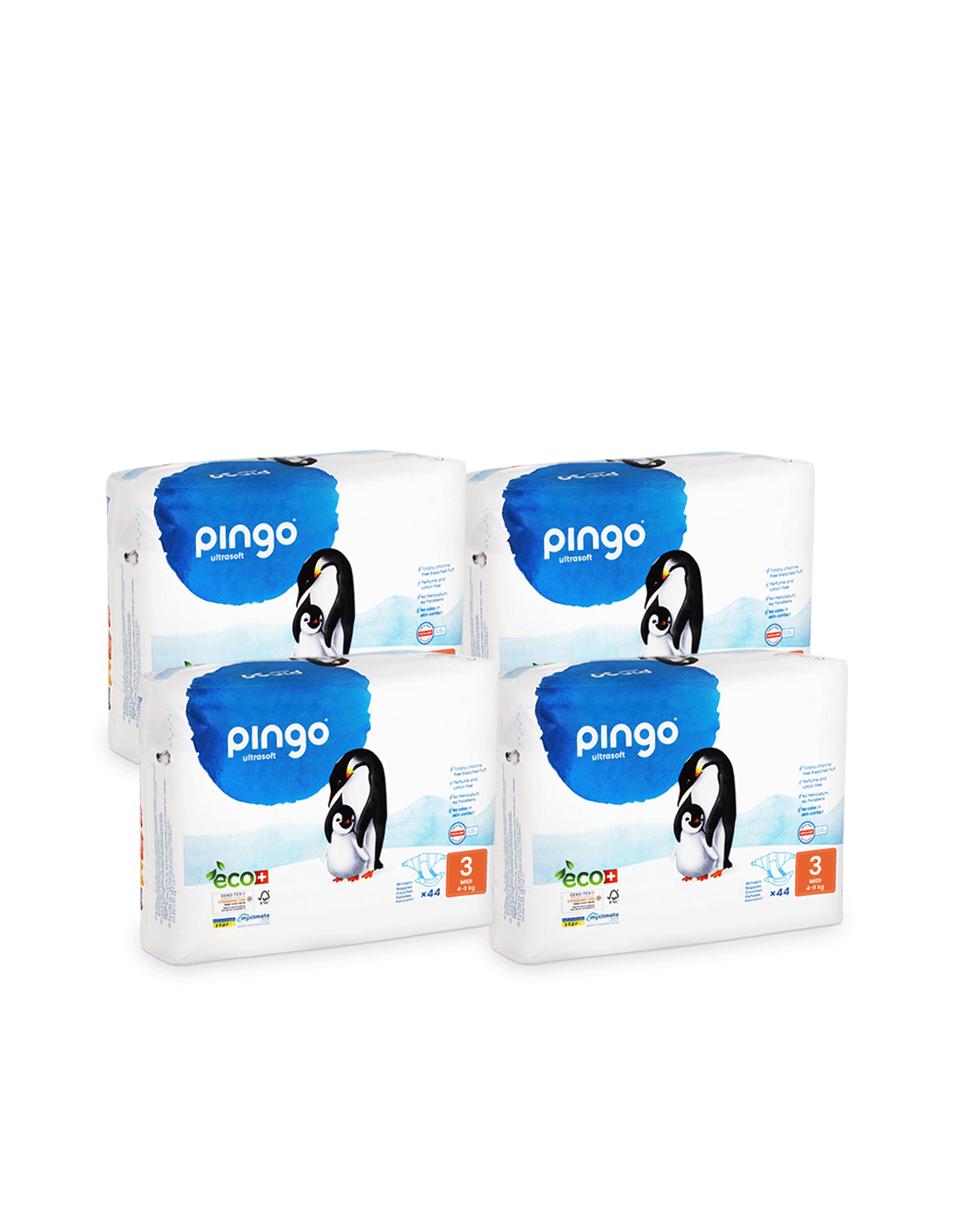 Pañales ecológicos Pingo Talla 3 midi - caja 2x44