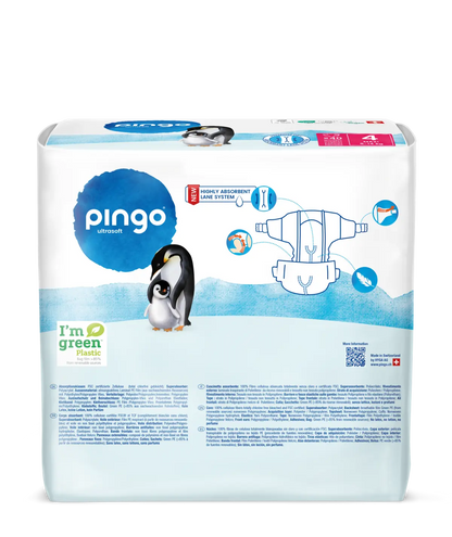 Pingo pañales ecológicos T4 (8-14 kg) - caja de 4 bolsas x 40 uds