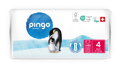Pingo pañales ecológicos T4 (8-14 kg) - caja de 4 bolsas x 40 uds