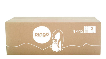 Pingo pañales ecológicos T2 (3-6 kg) - caja de 4 bolsas x 42 uds