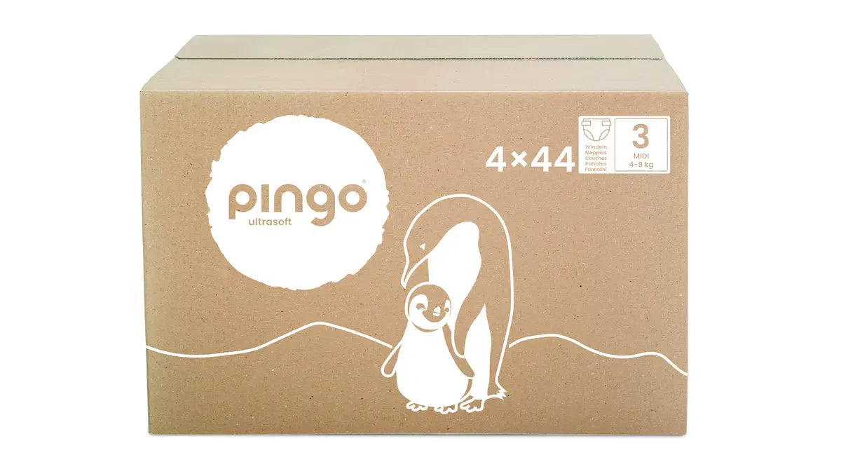 Pingo pañales ecológicos T3 (4-9 kg) - caja de 4 bolsas x 44 uds